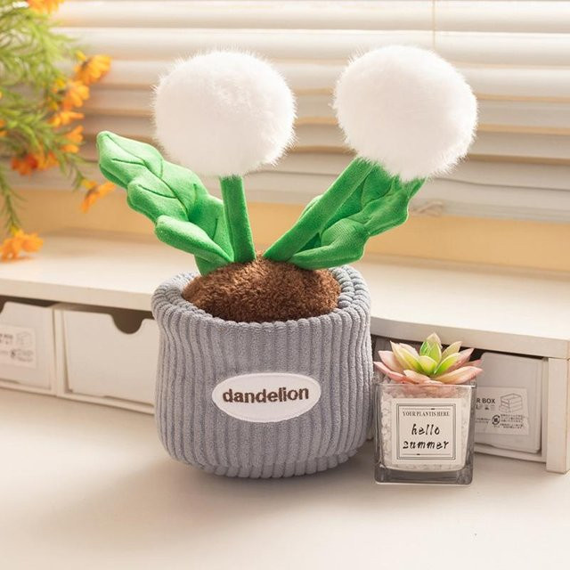 Yiran Health & Beauty Künstliche Blume Löwenzahn, Plüschtier, 30cm - Bild 1