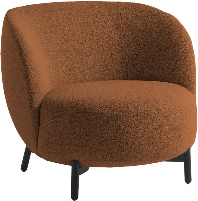 Kartell Lunam Sessel Orsetto in Braun mit Bouclé-Stoff und Metallgestell - Bild 1