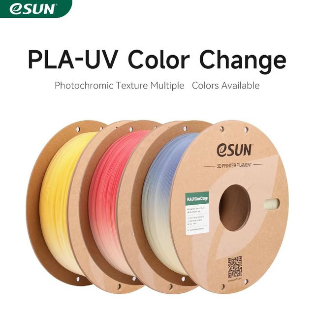 eSUN photochromes PLA-Filament Pink, 1,75 mm, 1 kg, UV-Farbwechsel für FDM 3D-Drucker - Bild 1