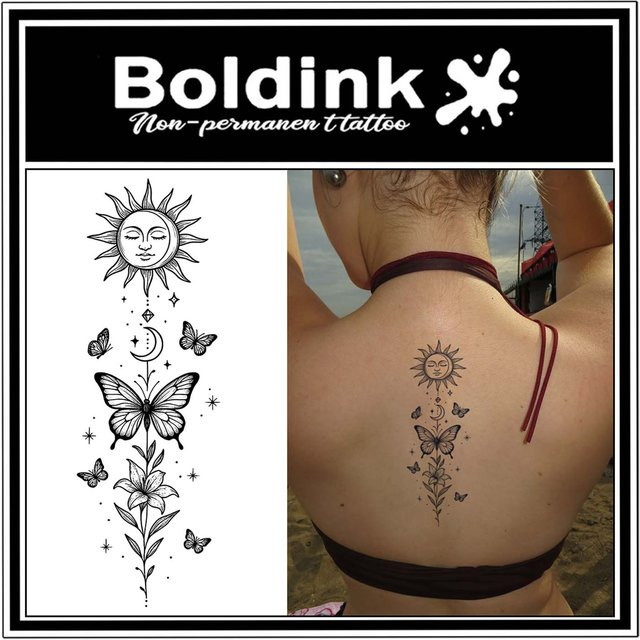 BOLDINK Light Metamorphosis Rebirth Tattoo-Aufkleber, Unisex - Bild 1
