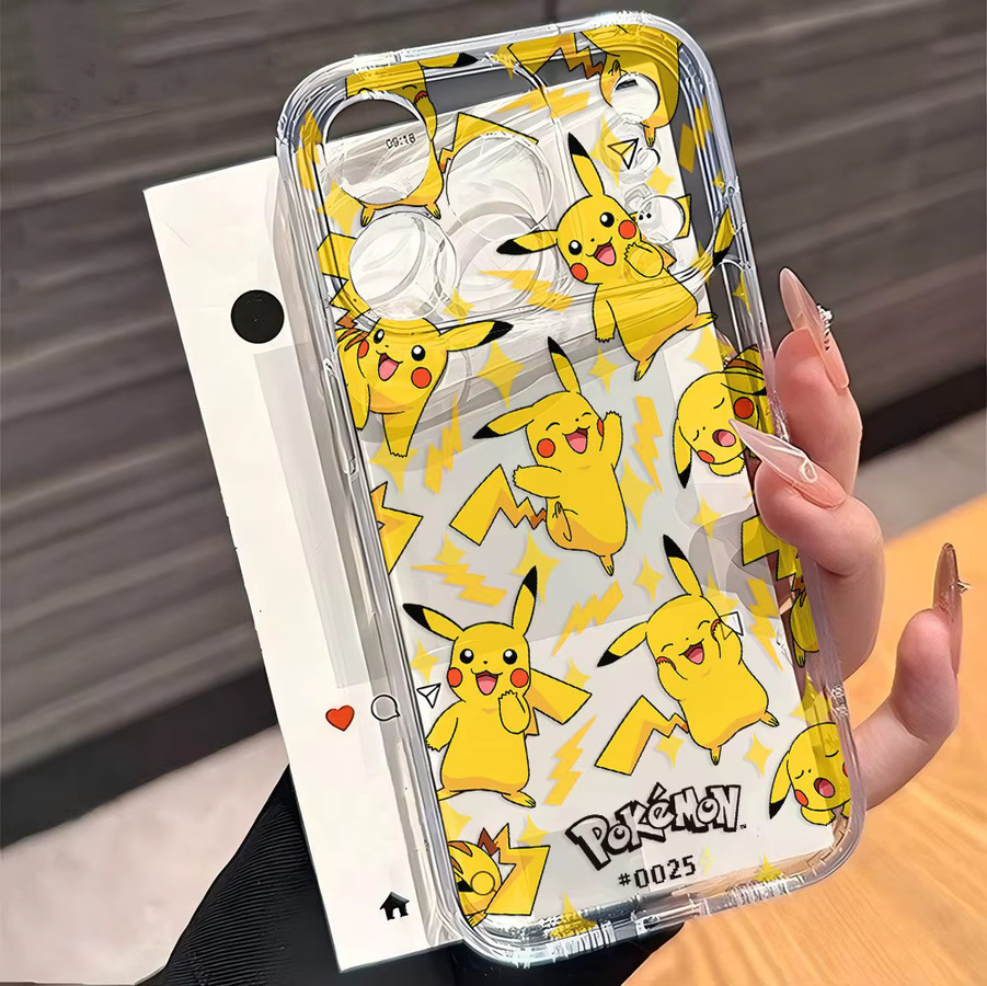 Bandai Anime Pokémon Handyhülle für iPhone 17 16 15 14 13 12 11 Pro Max Plus X XR XS Transparent - Bild 2