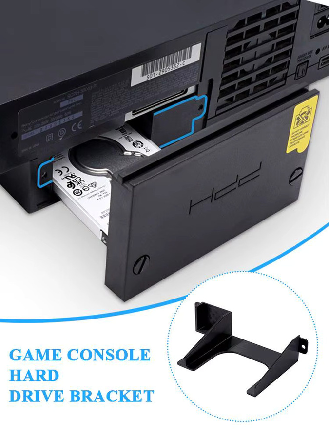 SATA Netzwerk Adapter Halterung für PS2 PlayStation 2 Festplatte und SSD Ständer in Schwarz - Bild 6