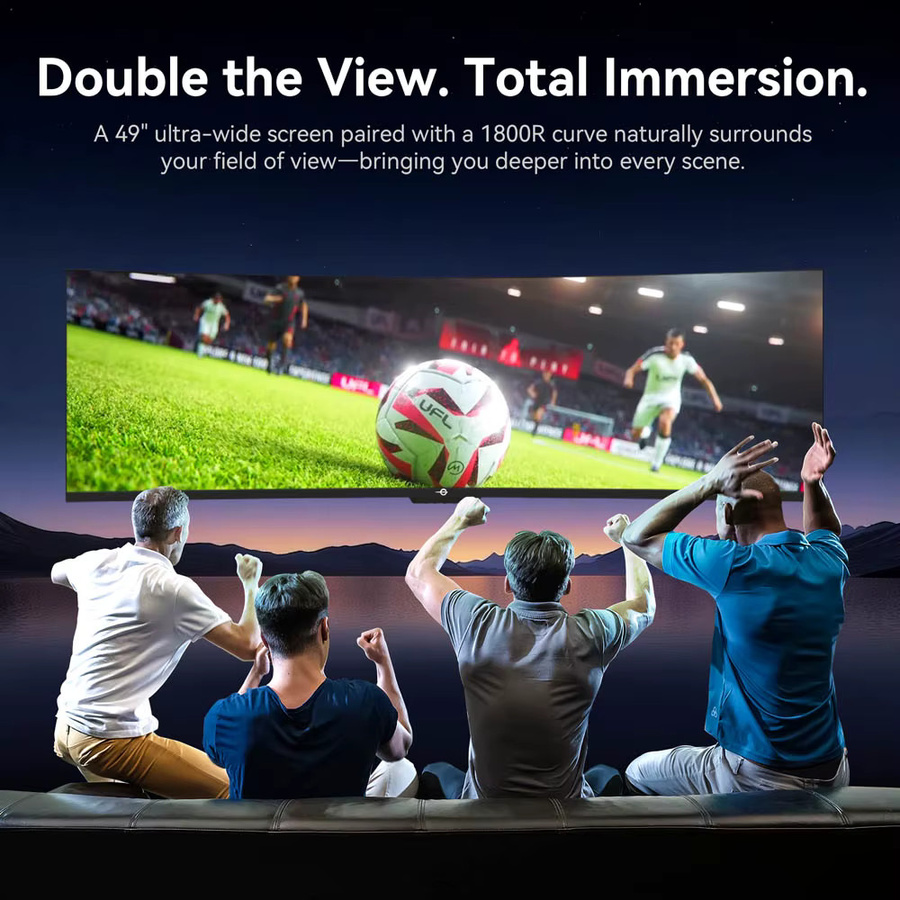 Titan Army C49C1S 49 Zoll Curved Gaming Monitor Dual QHD 5120x1440 240Hz 1ms MPRT HDR400 KVM PIP PBP USB-C 65W 1800R Ultra-Breitbildschirm Schwarz - Bild 3