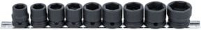 BGS Kraft-Steckschlüssel-Einsatz-Satz Sechskant extra flach, Antrieb 1/2 Zoll, SW 13-24 mm, 9-teilig - Bild 1