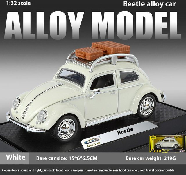 Linyi toy car Käfer Legierung Druckguss Automodell, mit Sound und Licht, Zurückziehen Funktion, ab 14 Jahren - Bild 1