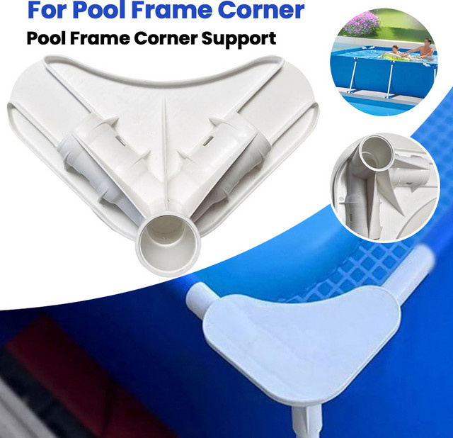 JOCESTYLE Poolrahmen-Eckverbinder aus Kunststoff für Aufstellpools und Metallrahmenpools, Weiß - Bild 1