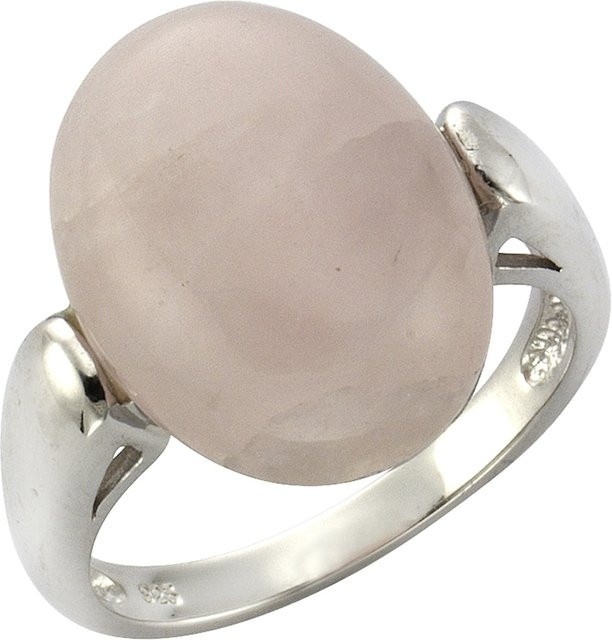 Zeeme Gemstones Ring 925 Silber, Rosenquarz, Damen - Bild 1