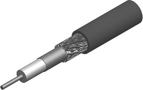 Telegärtner Koaxialkabel Außen Meterware Schwarz Durchmesser: 10,16 mm 50 Ohm - Bild 1