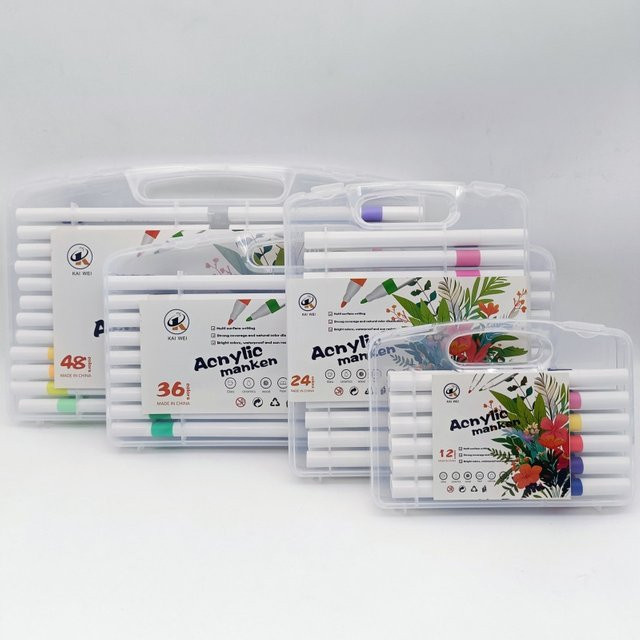 Acrylmarker Set in verschiedenen Farbstärken für Kunst und DIY mit Brush-Spitze und hoher Tintenkapazität - Bild 1