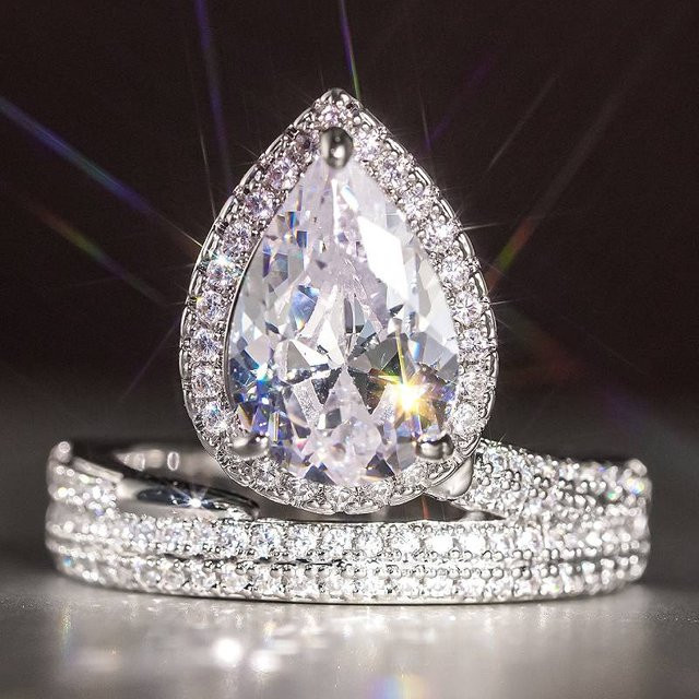 Huitan Corona Design Ring, Silber, Zirkonia, Damen - Bild 1