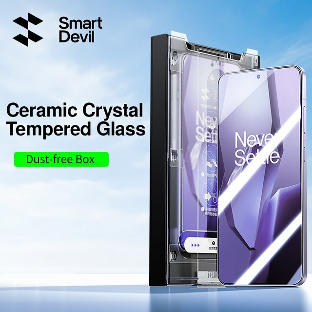 SmartDevil Displayschutzfolie aus gehärtetem Glas für OnePlus ACE 5 Pro, vollständige Abdeckung, transparent, Anti-Fingerabdruck - Bild 1