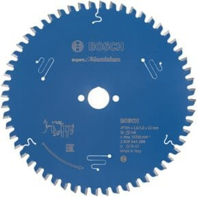 Bosch Expert Kreissägeblatt für Aluminium mit 56 Zähnen, Durchmesser: 184 mm, Bohrung: 20 mm, Dicke: 2,6 mm, Blau - Bild 1
