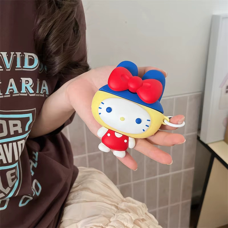 Sanrio Silikonhülle für AirPods Pro 2, 4. Generation, 3, 2, 1 in Multicolour mit Lanyard - Bild 2