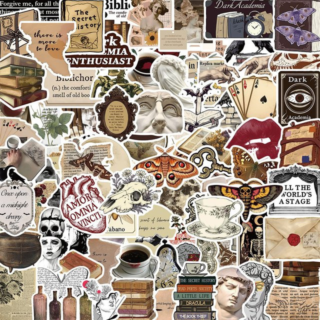 Rspctou Boho Retro Dark Aesthetic Graffiti-Aufkleber, 10-teiliges Set, multicolour - Bild 1