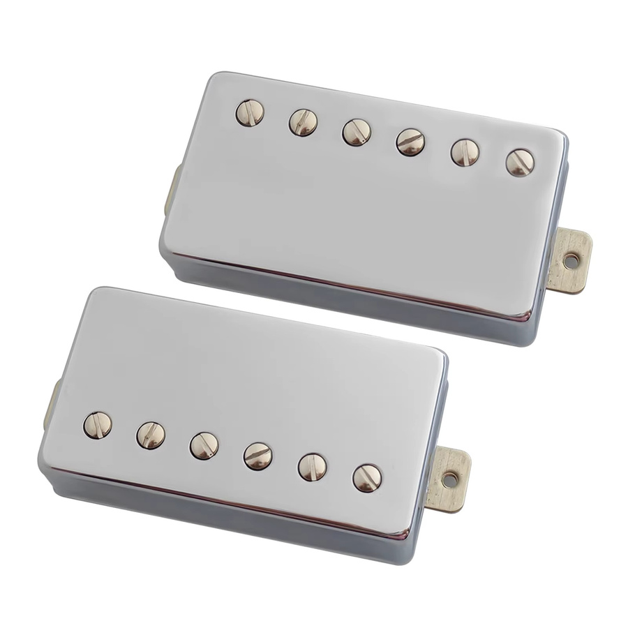 Phrilam Pro LP Vintage High Output 5-Pickup-Set für E-Gitarren im LP-Stil, abgedeckte Humbucker für Hals und Brücke, Farbe: Silber, 7,6/16K - Bild 2