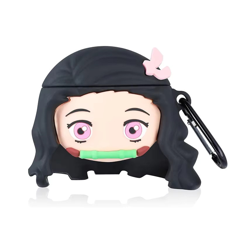 Janpe Anime Silikon Softcover für Apple Airpods Pro, 3D Cartoon Kamado Nezuko Design, Multicolour - Bild 7