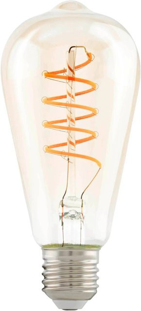 Eglo LED-Leuchtmittel E27 4 W Extrawarmweiß 2700 K Transparent Gold, Höhe: 14,2 cm, Durchmesser: 6,4 cm - Bild 1