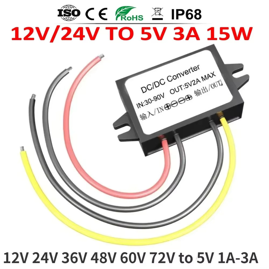 Waohei DC-DC Step Down Konverter Black – Netzteil Buck Converter von 11-90V auf 5V für Tablet und Kamera - Bild 2