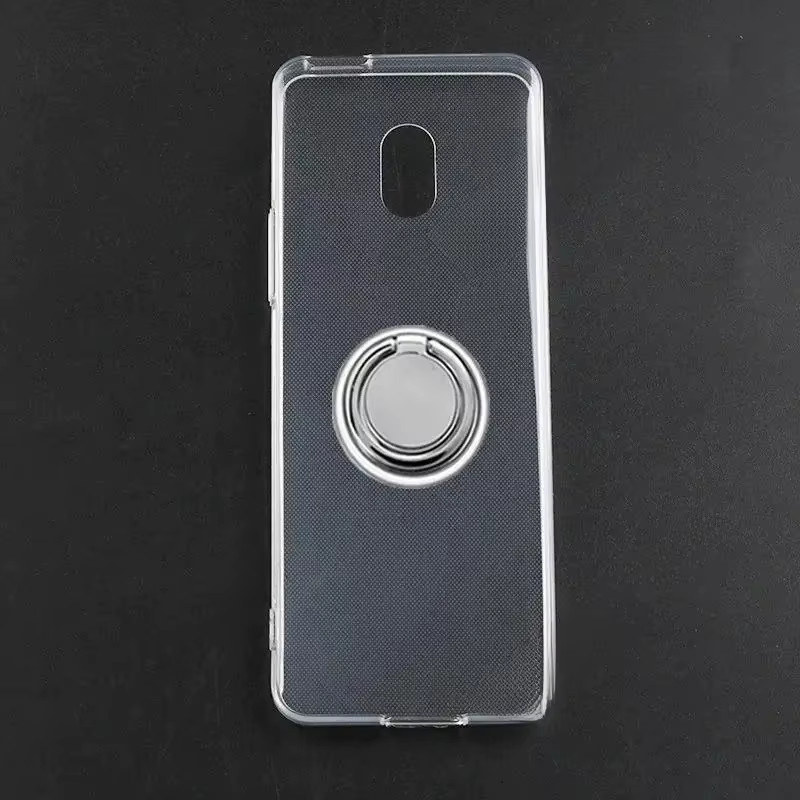 Stoßfeste Silikon TPU Handyhülle mit Ringhalterung für Xiaomi Qin F22 Pro in Schwarz und Transparent - Bild 5