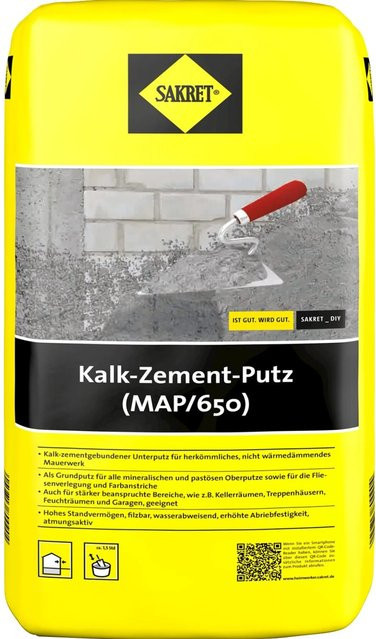 Sakret Kalk-Zement-Putz MAP 10 kg - Bild 1