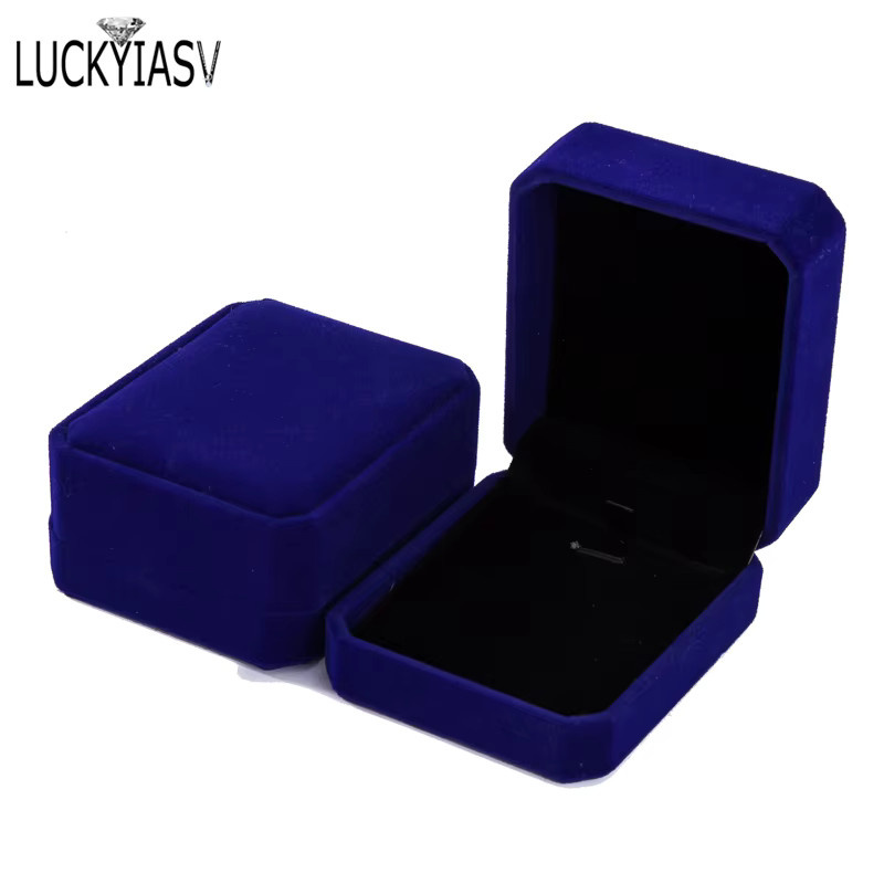 Schmuckaufbewahrung Box, Samt, Kunststoff, 7*8*4cm - Bild 2