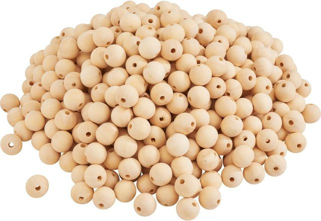 VBS XXL Holzkugeln durchgebohrt in Natur Beige, Durchmesser: 2 cm, 500 Stück - Bild 1