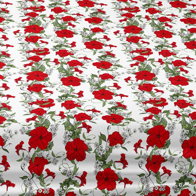 Modernes Bettwäsche-Set mit Pflanzenblumen-Druck in Multicolor, Spannbettlaken und Bettdecke, B/T: 132 x 71 cm - Bild 3