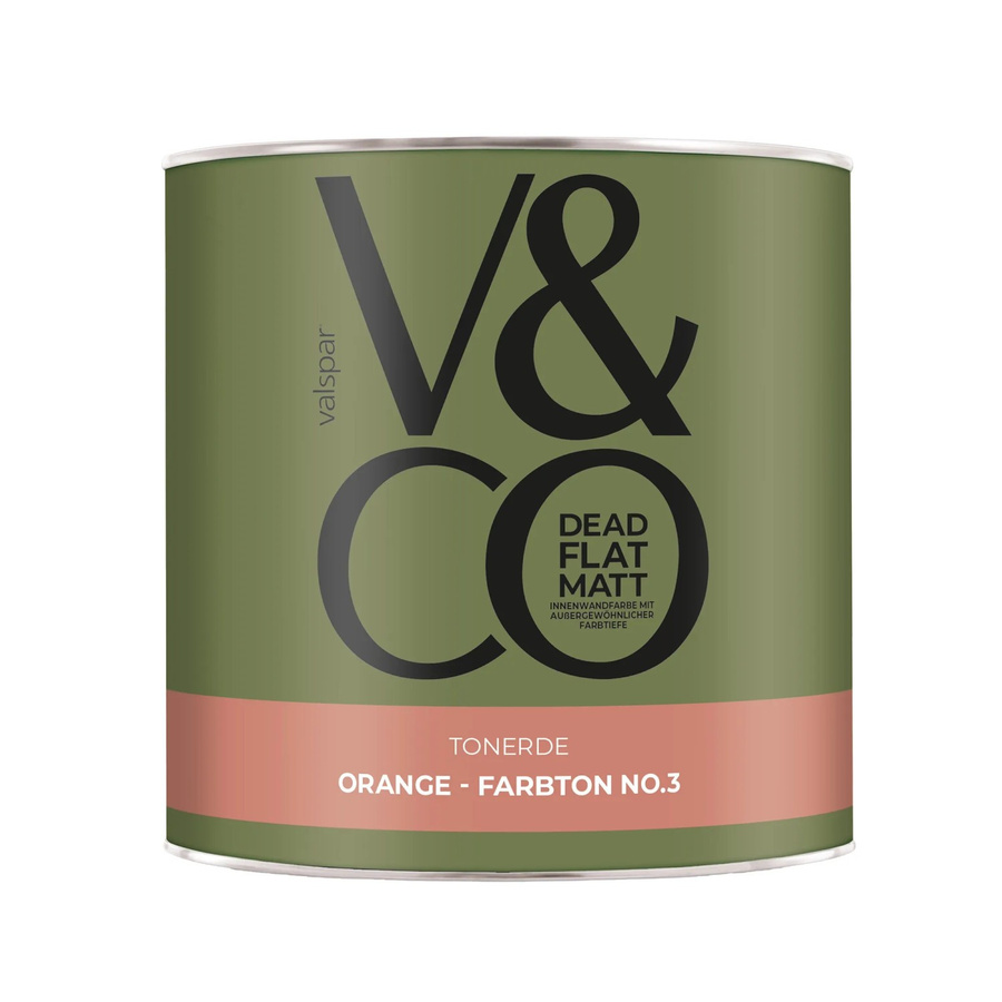 V&CO Premium-Innenfarbe Dead Flat Matt in Orange, konservierungsmittelfrei, 2,5 l - Bild 2