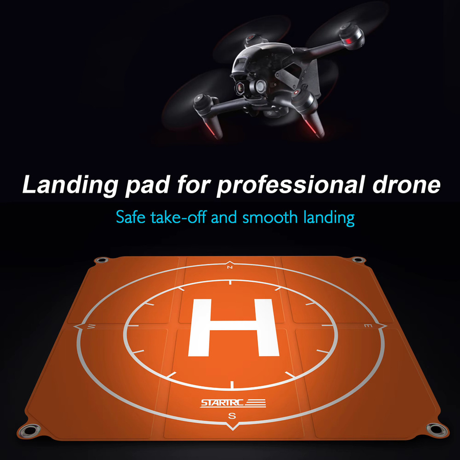 DJI Mavic 3 Landeplattform Sicherheits-Landematte, faltbar und wasserdicht, Farbe: Orange, Durchmesser: 65 cm - Bild 3