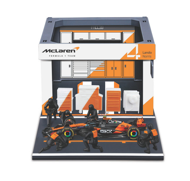 Bburago McLaren MCL39 #4 Norris '25 F1 Modellauto Pit Pass, 1:43 - Bild 1