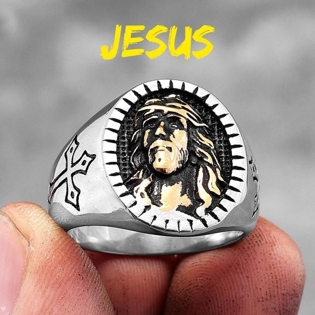 Yiran Jewelry Ring Edelstahl, Weiß, Herren - Bild 1