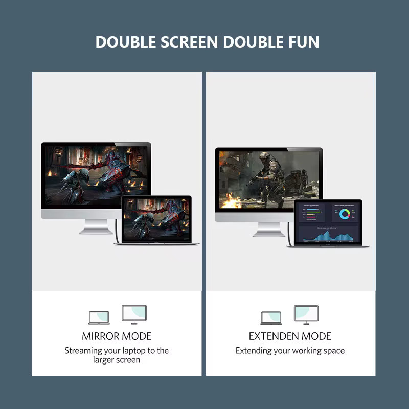 CABLETIME DisplayPort-zu-HDMI-Kabel für 4K bei 60 Hz, DP1.2 Konverter für Laptop, PC, HDTV und Projektor - Bild 3