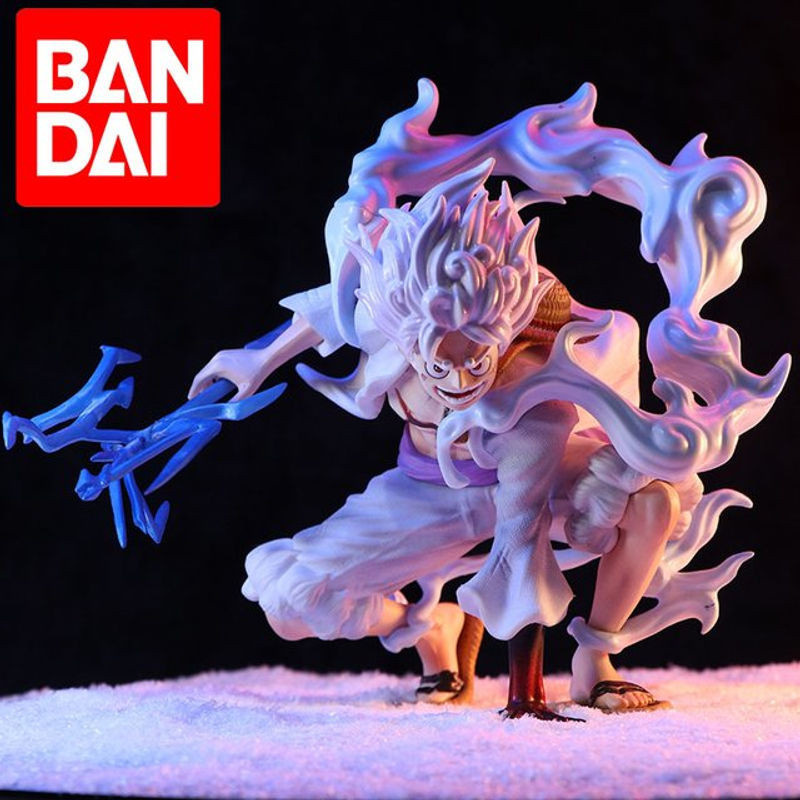 Bandai Anime Ruffy Gear 5 Nika Sonnengott Actionfigur aus PVC, weiß, Höhe: 19 cm - Bild 1
