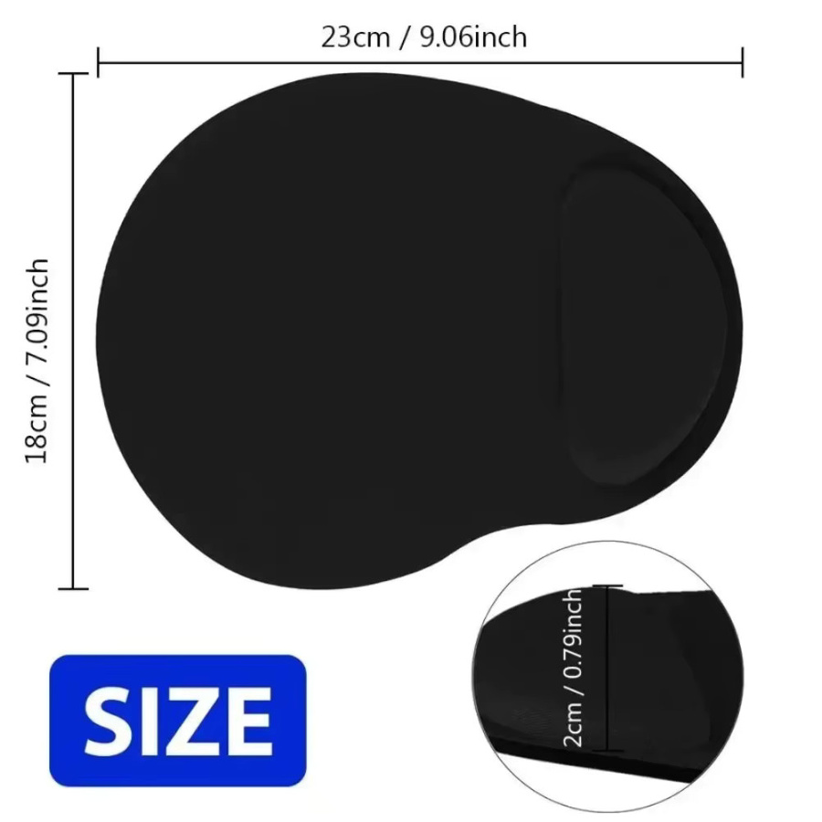VIKEFON Ergonomisches Mauspad mit Handgelenkauflage in Schwarz - Bild 6