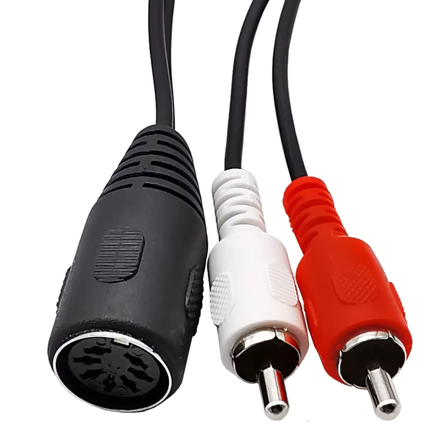 7-poliger DIN zu 2 RCA Lotus Adapter für Audio-Geräte, Multicolor - Bild 2