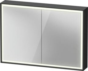Duravit Spiegelschrank L-Cube in Grau, B: 100 cm, H: 70 cm, T: 15,5 cm - Bild 1