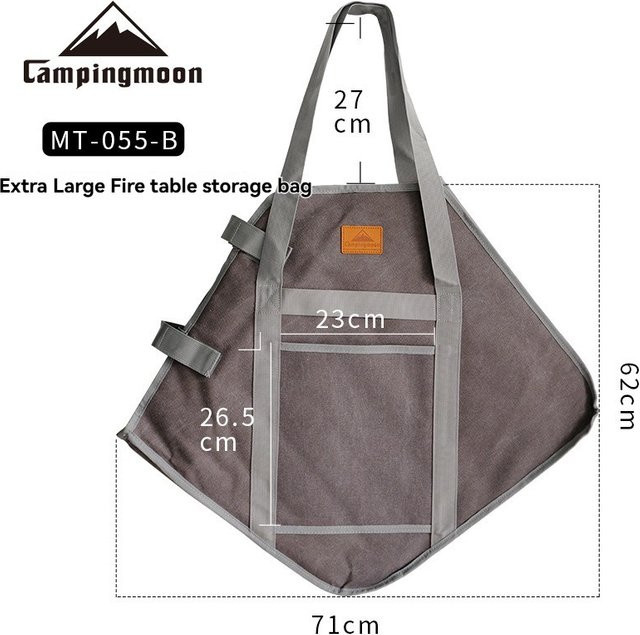 Campingmoon MT-055-B Tragbare Outdoor-Aufbewahrungstasche aus wasserdichtem Canvas-Stoff in Grau - Bild 1