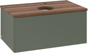 V&B Waschtischunterschrank Antao ohne Frontstruktur in Grau lackiert, B/T/H: 80 x 36 x 50 cm - Bild 1