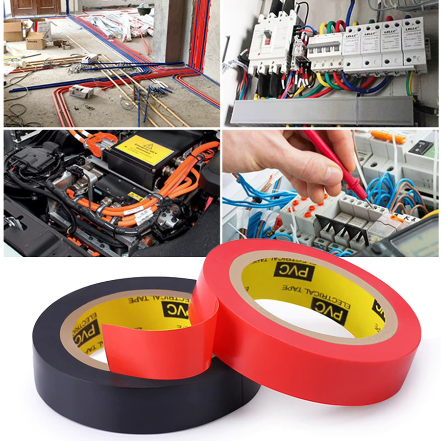 6 Stück professionelles Isolierband aus PVC in Schwarz, Breite: 15 mm, Breite: 8 mm - Bild 2