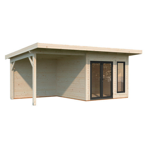 Palmako Gartenhaus Aurelia aus Fichtenholz mit Pultdach in Natur - Bild 4