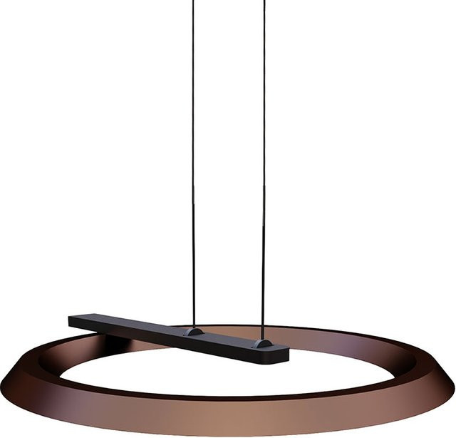 Oligo Yano One LED-Pendelleuchte 1-flammig mit Tunable White (2200K - 5000K), Baldachin Weiß matt, Kopf Brazilian Brown/Schwarz, dimmbar und höhenverstellbar - Bild 1