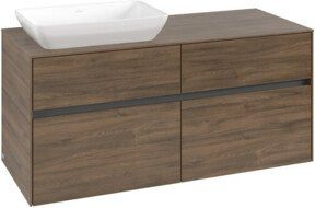V&B Waschtischunterschrank Collaro in Arizona Oak mit Waschtisch links, B/T/H: 120 x 54,8 x 50 cm - Bild 1