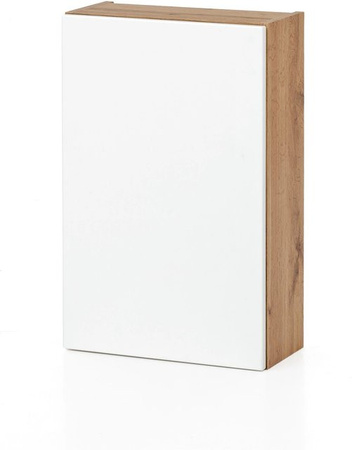 Held Möbel Hängeschrank Salerno für das Badezimmer, Breite: 40 cm, matt Weiß-Wotaneiche