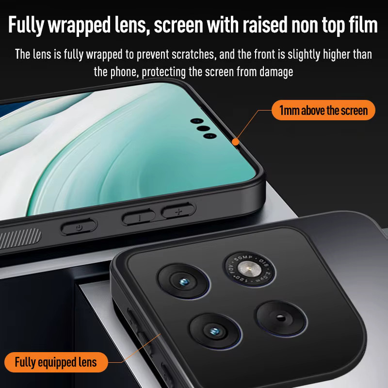 EUCAGR Stoßfeste Matte TPU Schutzhülle für Motorola Moto G67 Power in Grau - Bild 2