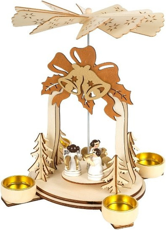 MyFlair Holzpyramide Engel in Beige für Weihnachten als Tischdekoration