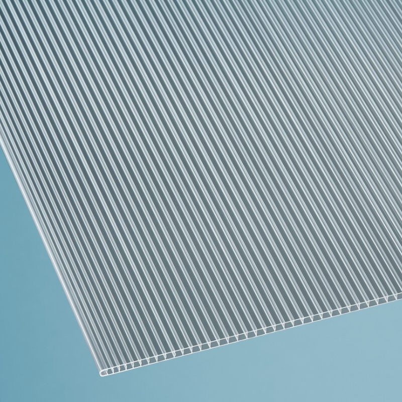 Scobalit Doppelstegplatte aus Polycarbonat, glasklar, Dicke: 6 mm, Breite: 210 cm - Bild 1