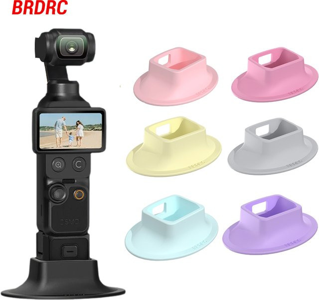 BRDRC Silikon-Dockingstation Desktop-Basis als rutschfeste Erweiterungsstation für DJI Osmo Pocket 3 und Pocket 4 Kamera in Schwarz oder Rot - Bild 1