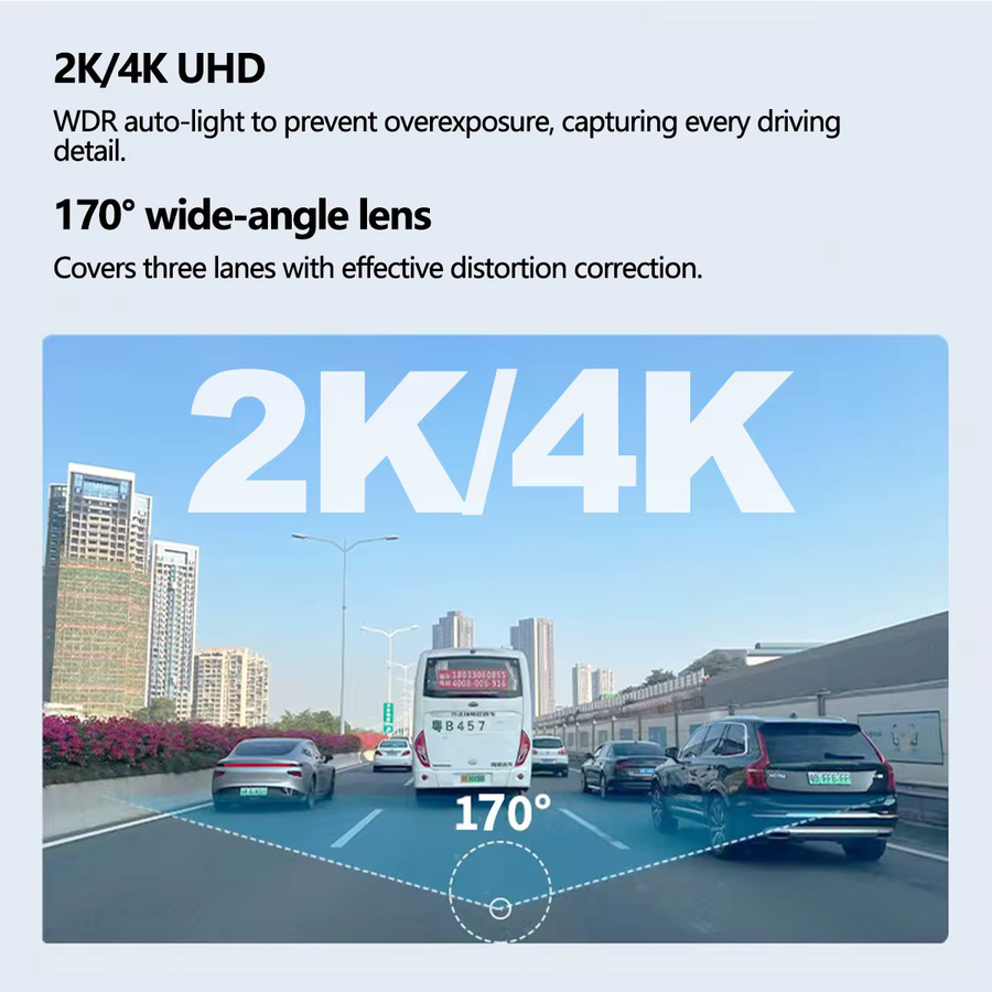 Etymoofox 4K Dashcam mit WiFi und 24H Parküberwachung als Blackbox Frontkamera für dein Auto in Schwarz - Bild 3
