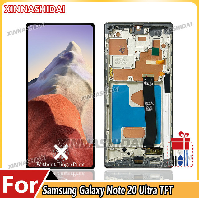 Samsung Note 20 Ultra N986B N985 N985F LCD-Display mit Touchscreen und Rahmen in Schwarz oder Silber - Bild 1