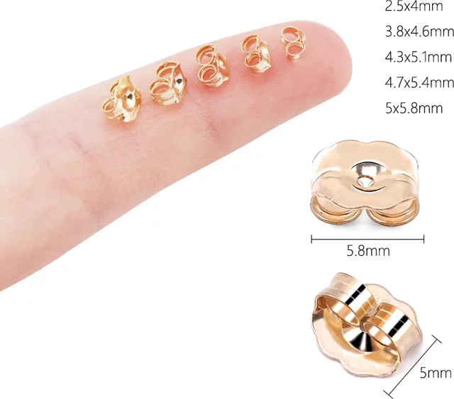 SMI Fine Ohrstecker 14 Karat Gold, Ohrpfosten, Ohrringe Back Stopper - Bild 1